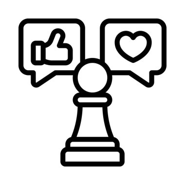 strateji web simgesi vektör illüstrasyonu