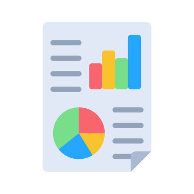 Veri Belgesi simgesi, vektör illüstrasyonu 