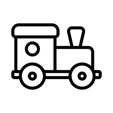 Tren Oyuncağı simgesi, vektör illüstrasyonu basit tasarım