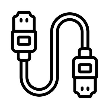 HDMI Kablo ikon vektör illüstrasyon tasarımı