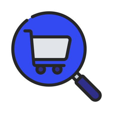 Ticaret Araştırma simgesi, vektör illüstrasyonu   