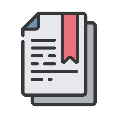 Yer İmleri Belgesi Web simgesi vektör illüstrasyonuName