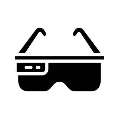 vr gözlük simgesi vektör illüstrasyonu 