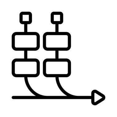 Kanban simgesi, vektör illüstrasyonu basit tasarım