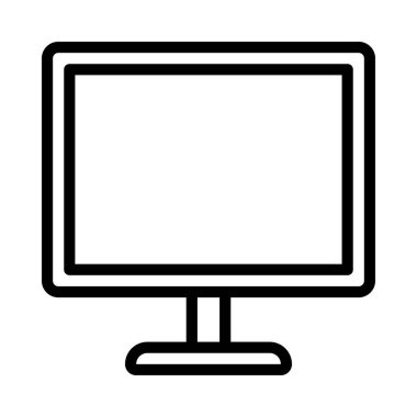 bilgisayar izleme simgesi, vektör illüstrasyonu 