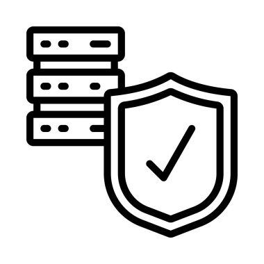 sunucu web simgesi vektör illüstrasyonu