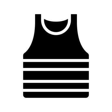 Tank Üst düz simgesi, vektör illüstrasyonu