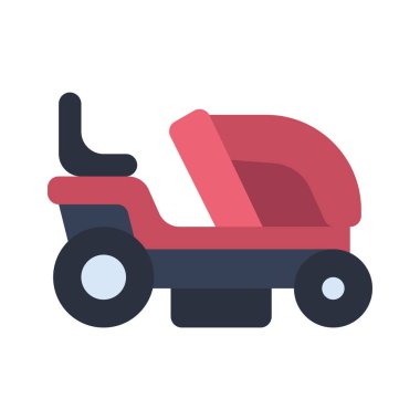 Lawnmower simgesi vektör illüstrasyon tasarımı üzerinde sür