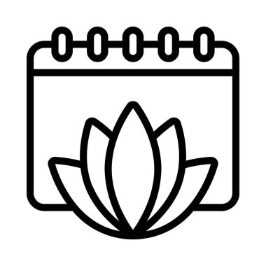 Spa Günü düz simgesi, vektör illüstrasyonu 