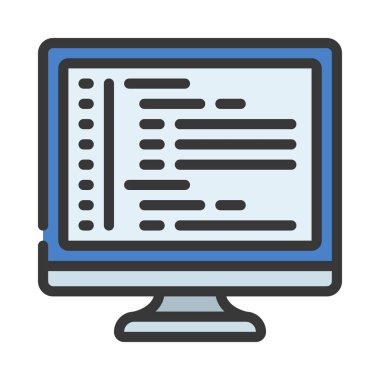 Programcı simgesi vektör illüstrasyon tasarımı