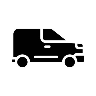 Van simgesi, vektör illüstrasyonu basit tasarım