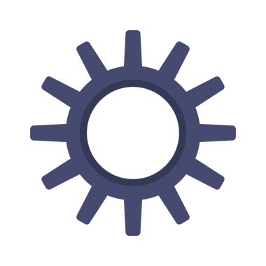 beyaz arkaplanda dişli vektör çizimi.