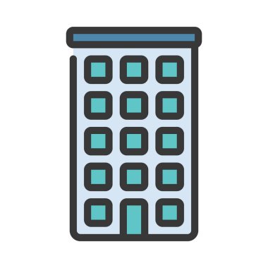 Düz simge, vektör illüstrasyonu 