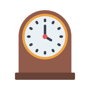 Ahşap Saat modern simgesinin vektör çizimi            