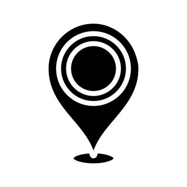 Basit konum simgesi, vektör illüstrasyonu