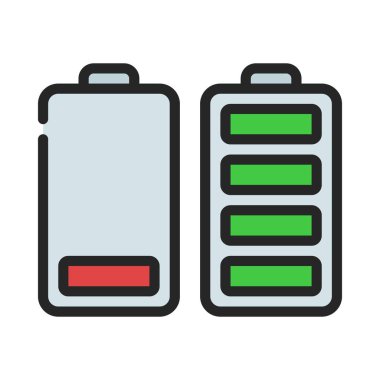 Battery icon, vector illustration simple design