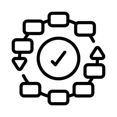 Çevik Süreç simgesi vektör illüstrasyon tasarımı