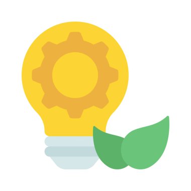 Eko İnovasyon ikon vektör illüstrasyon tasarımı