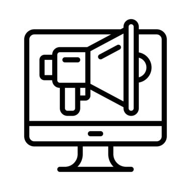 pazarlama vektör simgesi rengi düz 