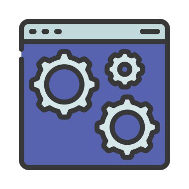 Web sitesi optimizasyon simgesi, vektör illüstrasyonu