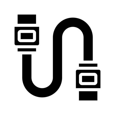 Geniş Sata Kablo düz simgesi, vektör illüstrasyonu 