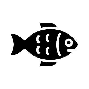 balık simgesi vektör illüstrasyonu