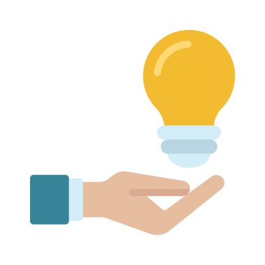 Elle Fikir Verme simgesi, vektör illüstrasyonu                                             