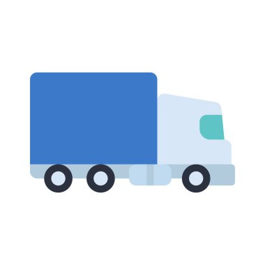 Lorry web simgesi, vektör illüstrasyonu                      