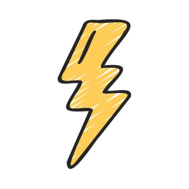Elektrik Bolt simgesi vektör çizimi tasarımı