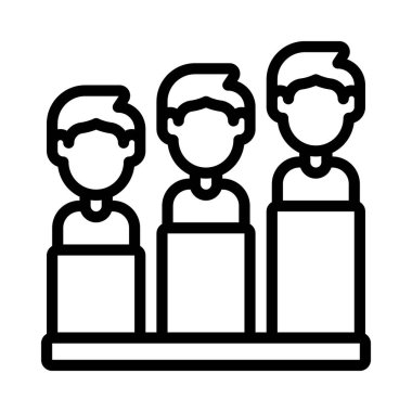 Sosyal Statü düz simgesi, vektör illüstrasyonu 