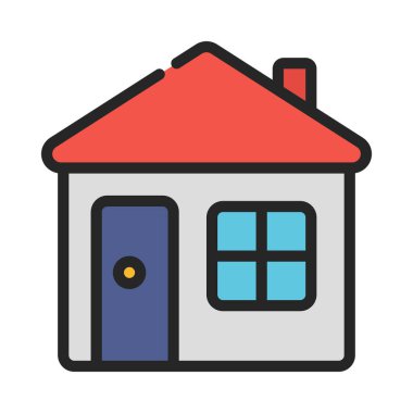 Basit ev simgesi vektör illüstrasyonu