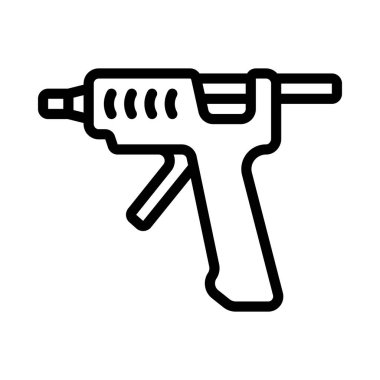 Yapıştırıcı Silahı düz simgesi, vektör illüstrasyonu 