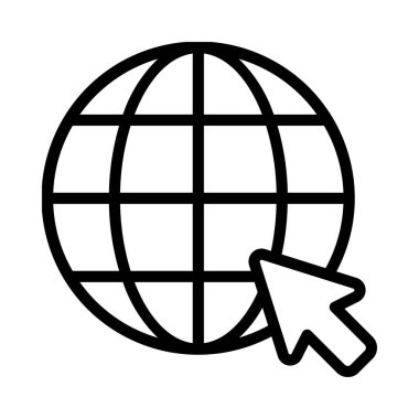 İnternet İnternet simgesi, vektör illüstrasyonu 