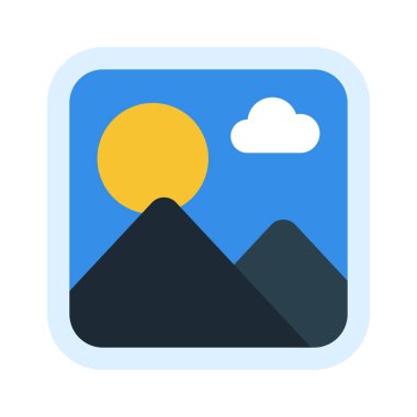 Fotoğraflar Uygulama simgesi vektör illüstrasyon tasarımı