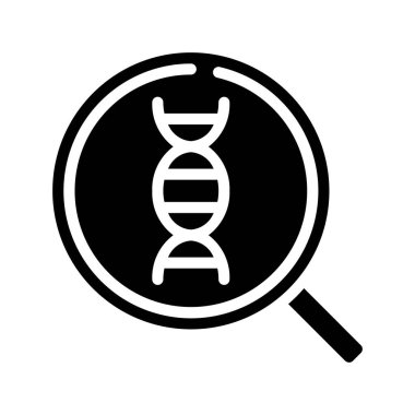 DNA analizi düz simge, vektör illüstrasyonu