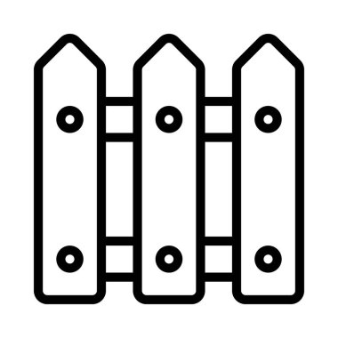  çit simgesi vektör illüstrasyonu