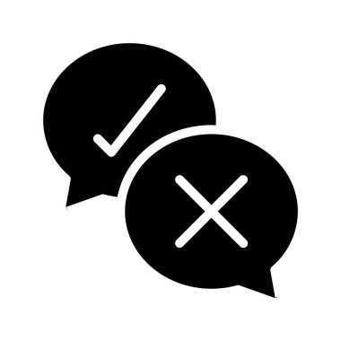 Argument düz simgesi, vektör illüstrasyonu 