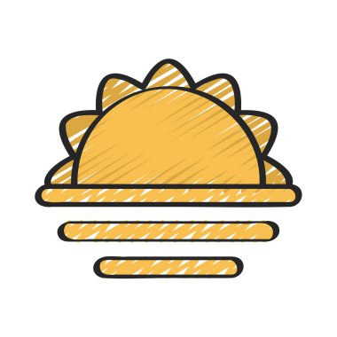 Güneş, güneş ikonu vektör illüstrasyonu 