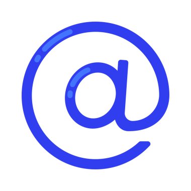 İşarette E- posta, Beyaz Arkaplanda Ayırılmış Simge 