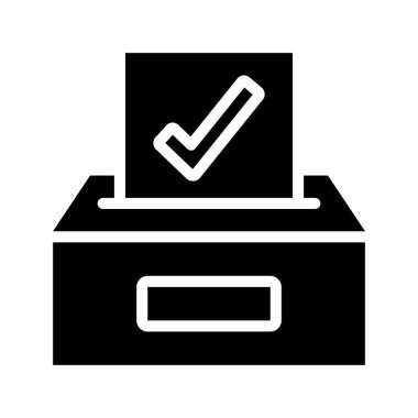 Oylama Evet ikon vektör çizimi tasarımı