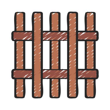  çit simgesi vektör illüstrasyonu