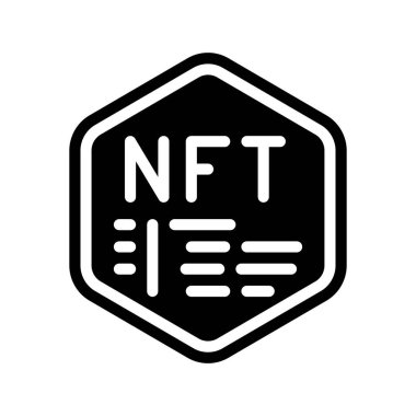 NFT Kod Ağ simgesi, vektör illüstrasyonu                         