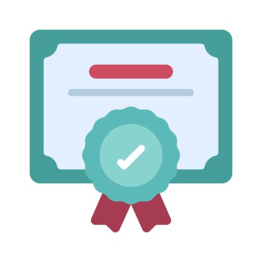 Sertifika simgesi, vekto illüstrasyonu