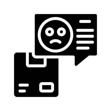 Yıldızlı müşteri gözden geçirme simgesi, vektör illüstrasyonu basit tasarım