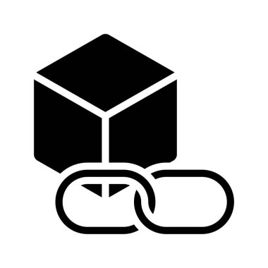 Engelleme zinciri vektör çizgisi simgesi tasarımı