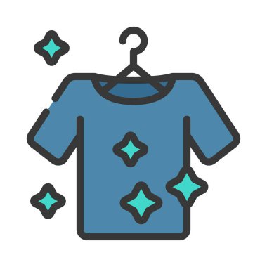 Temiz Kıyafetler düz simgesi, vektör illüstrasyonu 