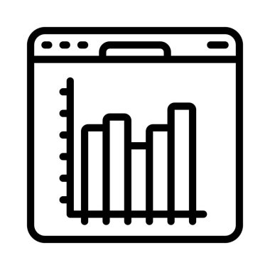 Web Sitesi Veri simgesi, vektör illüstrasyonu    