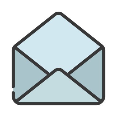 E- posta simgesi, vektör illüstrasyonunu aç 