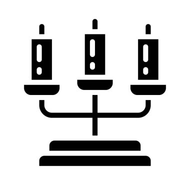 Candelabra düz simgesi, vektör illüstrasyonu 