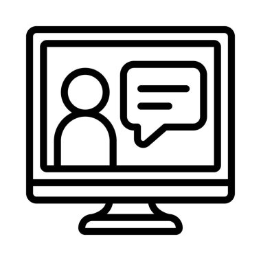 Video Çağrısı Web simgesi vektör çizimi